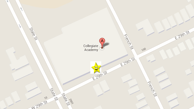 Collegiate Academy handicapped parking Collegiate Academy handicapped parking map